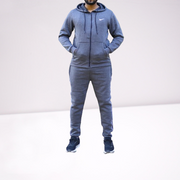 Micro Fleece Nike Zipper track Suit, Gray Color