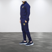 Cotton Fleece Tracksuit - Muffler Style , Blue color